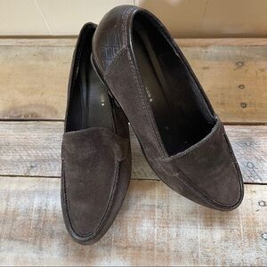 Donald J. Pliner Riza Brown Suede Wedge Loafer​